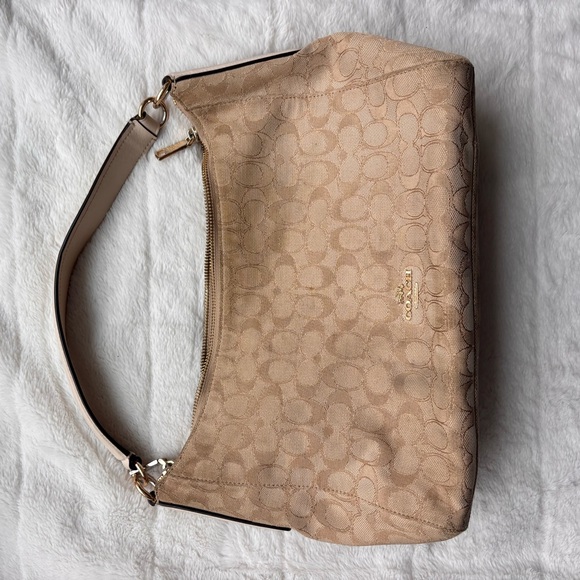 Coach Handbags - Coach Celeste Hobo Bag | Signature Canvas Khaki Beige | F58284 Shoulder Bag